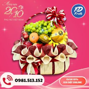 Giỏ - Hộp trái cây dành tặng ngày Phụ Nữ Việt Nam 20/11