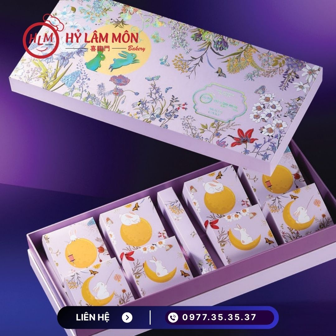 Hộp Quà Trung Thu Doanh Nghiệp 2026 – Nguyệt Quang Kỳ Vũ - Hỷ Lâm Môn